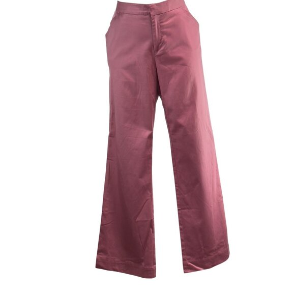 Old Navy Brand Women's Pants Pink Cotton Stretch Just Below Waist Size 12 - Picture 1 of 11